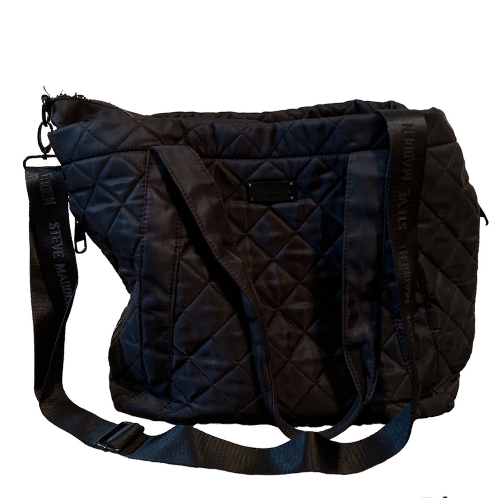 Steve Madden Black Weekender Bag